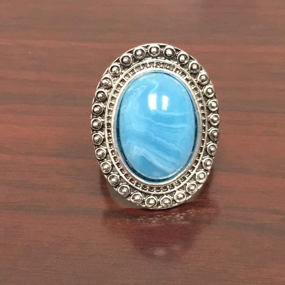 Size 8- Dominican Laramar Stone Ring